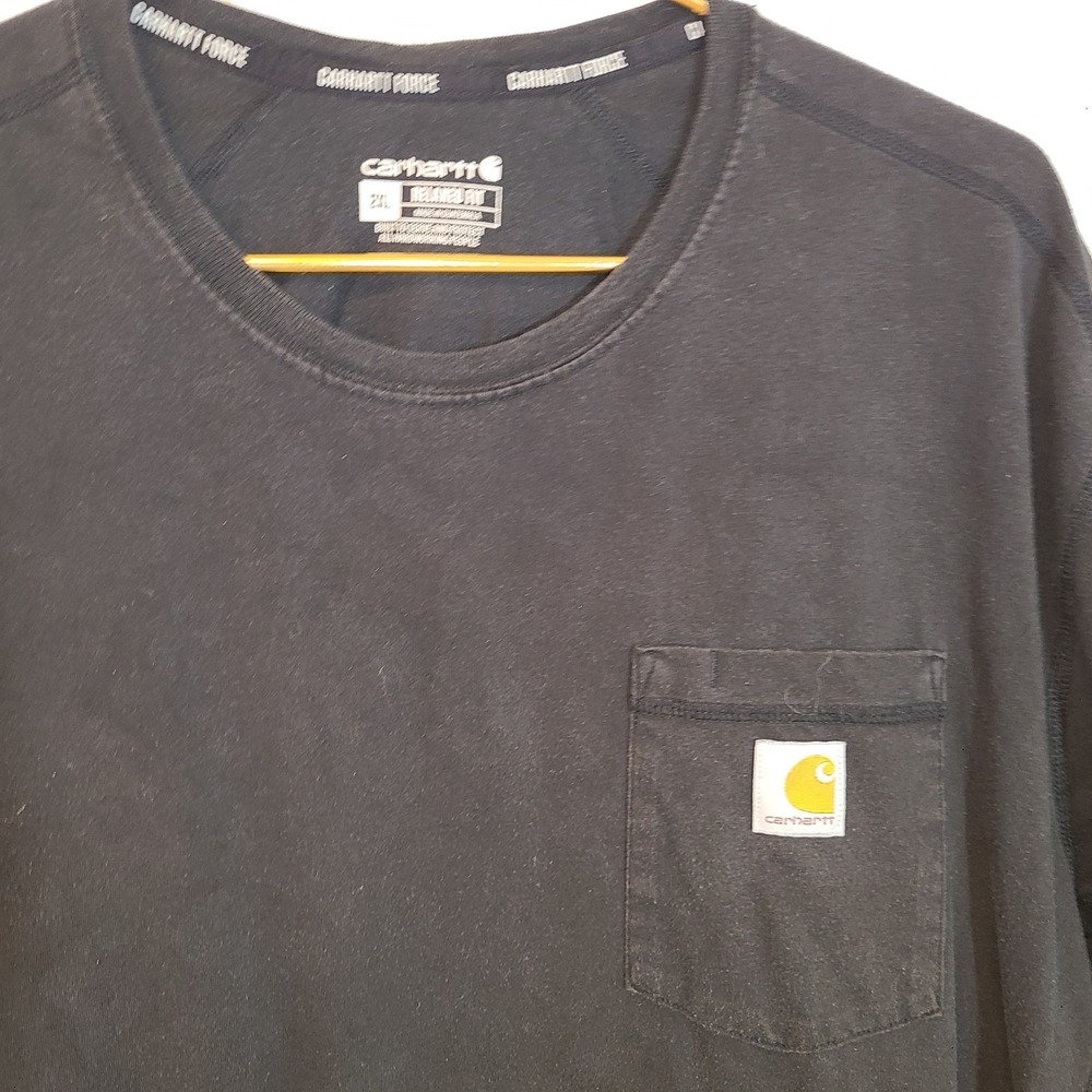 Carhartt Black Pocket Shirt Mens 2XL Orginal Fit Short Sleeve Workwear Active